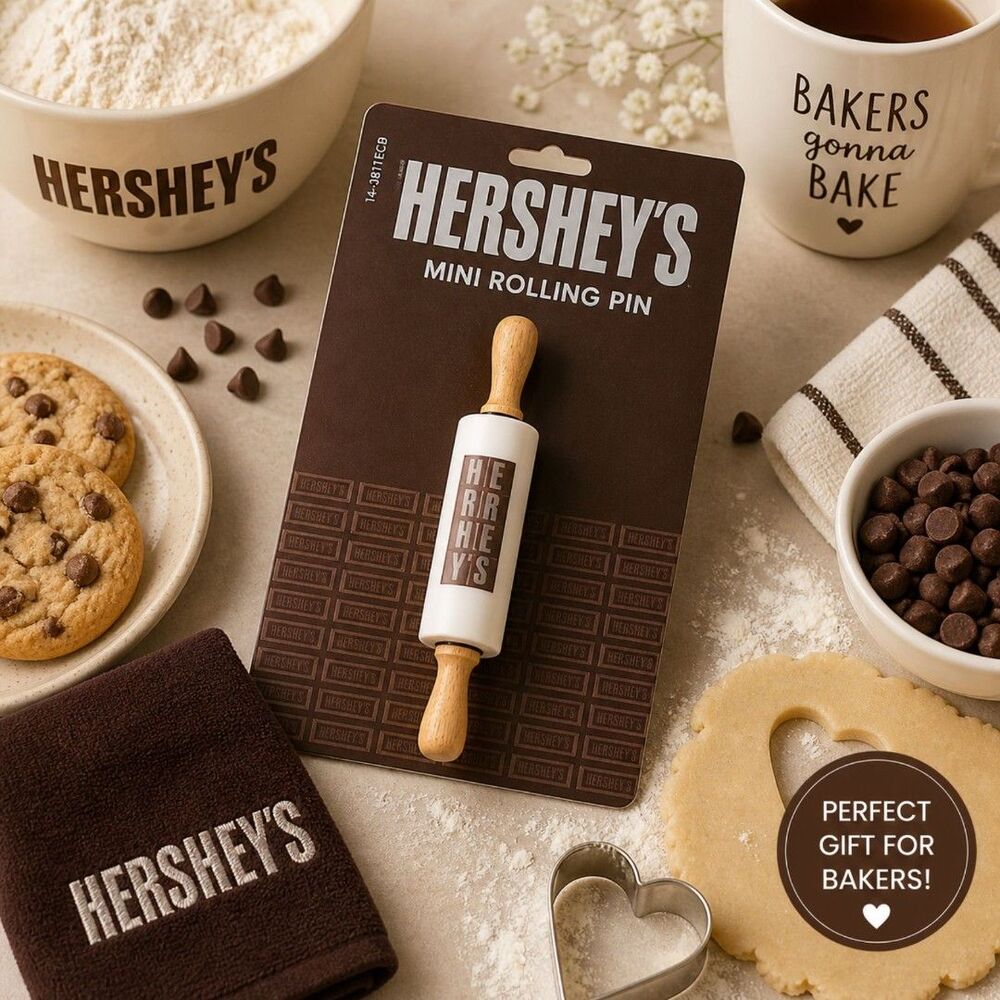 Hershey’s Mini Rolling Pin NIP Gift for Baker Chocolate Lover Kitchen Decor